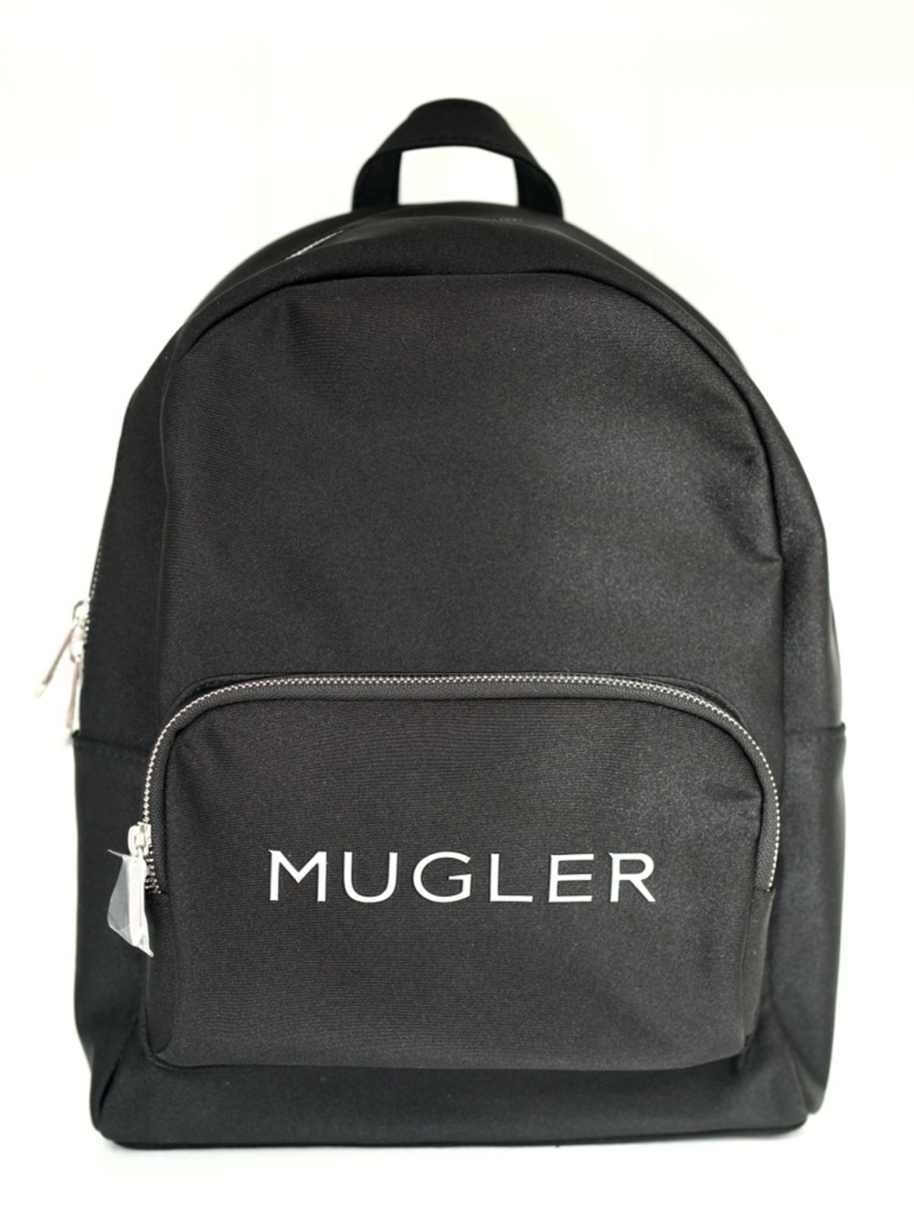 Mugler Black Neoprene Backpack with Silver Tone Accents + Logo NEW! VIP GIFT